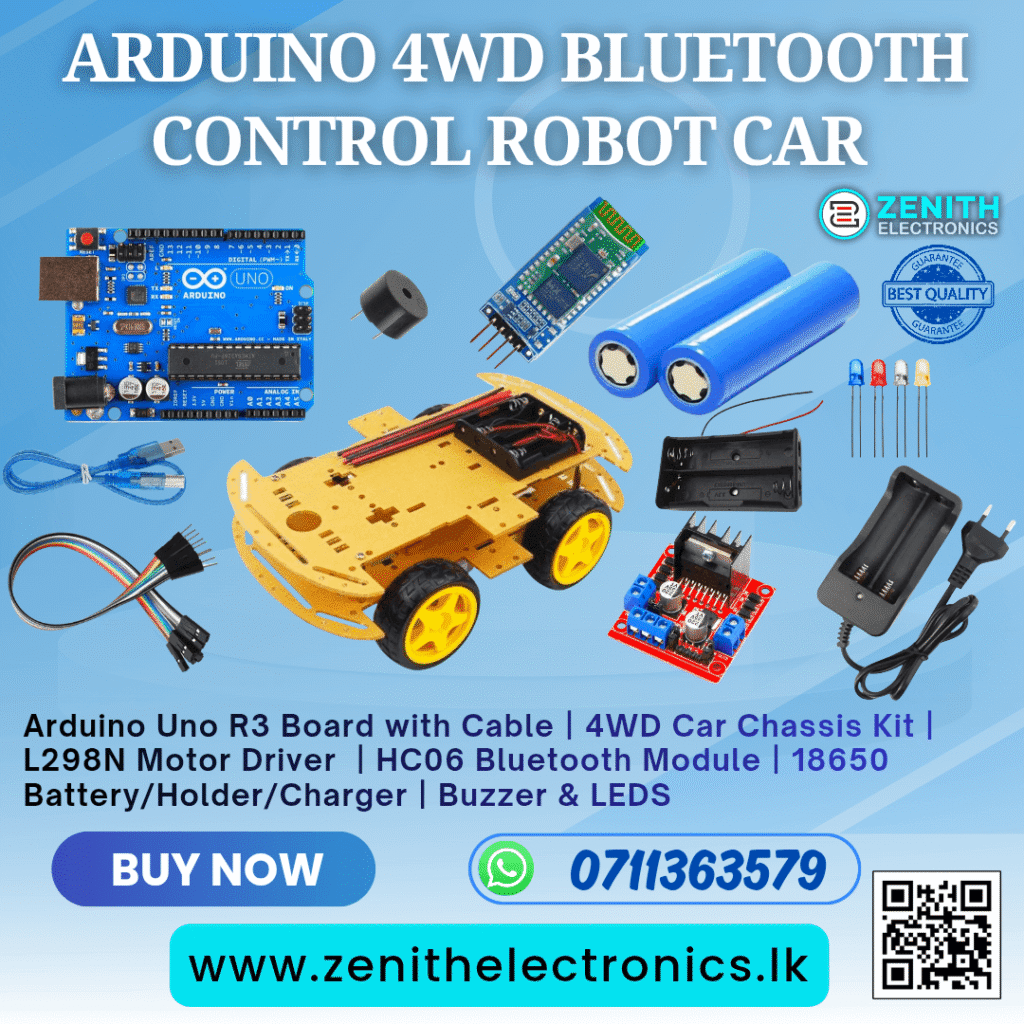 Arduino 4WD Bluetooth Control Robot Car