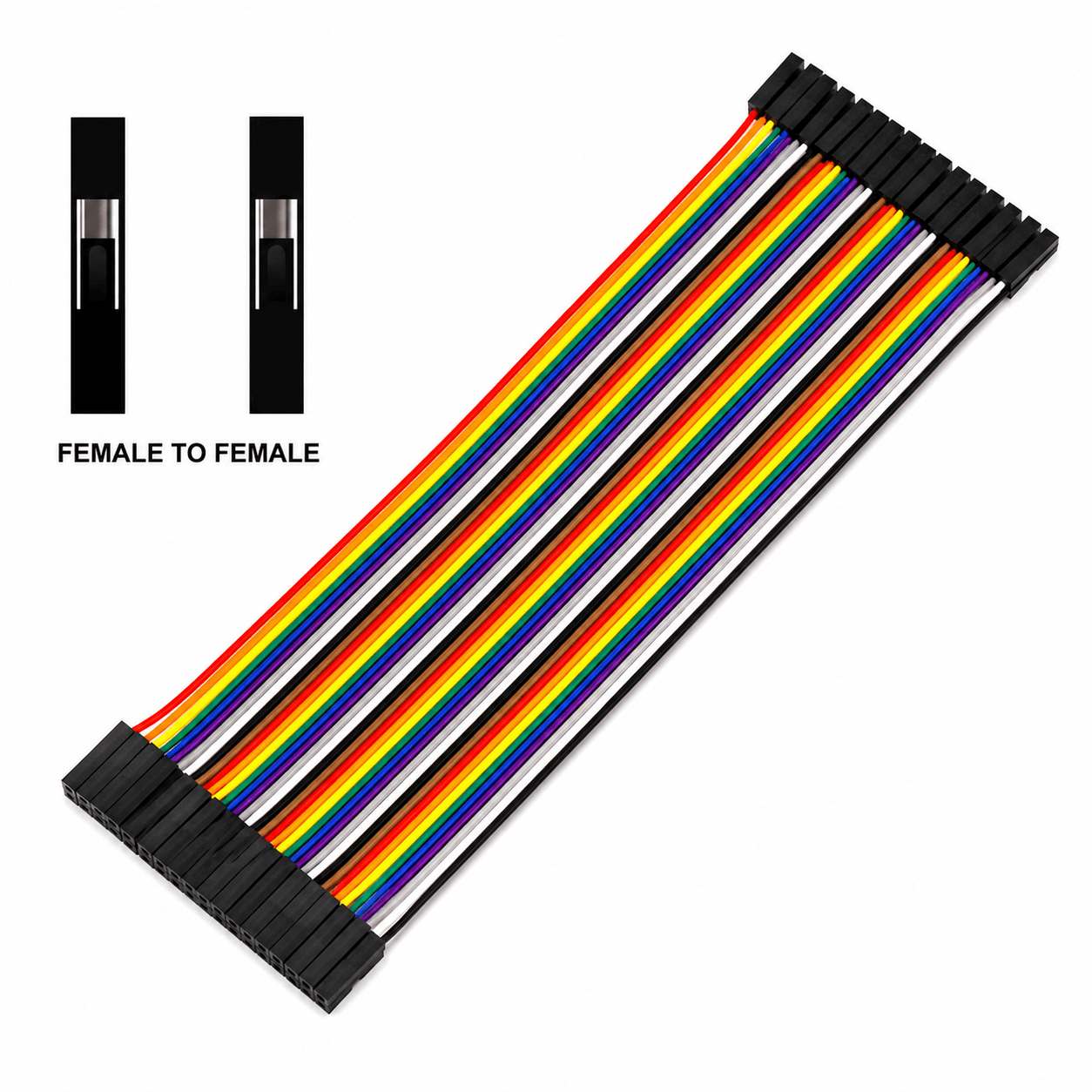 Female to Female Jumper Wire 20cm 40pcs