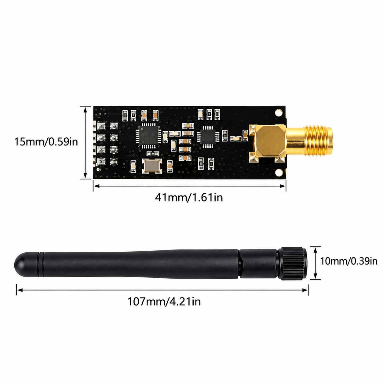 NRF24L01 2.4GHz Wireless RF Transceiver Module + SMA Anten