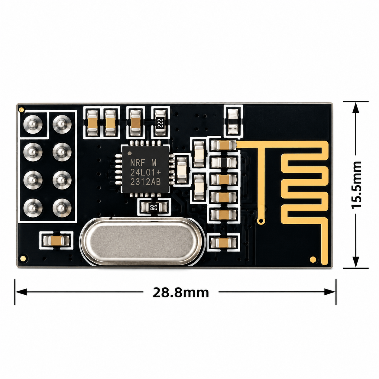 NRF24L01 2.4GHz Wireless RF Transceiver Module.